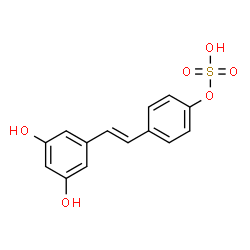 ChemSpider 2D Image | 4-[(E)-2-(3,5-Dihydroxyphenyl)vinyl]phenyl hydrogen sulfate | C14H12O6S