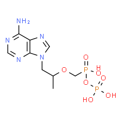 ChemSpider 2D Image | [2-(6-aminopurin-9-yl)-1-methyl-ethoxy]methyl-phosphonooxy-phosphinic acid | C9H15N5O7P2