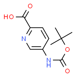 ChemSpider 2D Image | 5-[(tert-Butoxycarbonyl)amino]-pyridine-2-carboxylic acid | C11H14N2O4