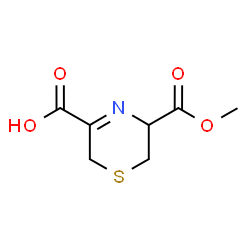 ChemSpider 2D Image | 5-(Methoxycarbonyl)-5,6-dihydro-2H-1,4-thiazine-3-carboxylic acid | C7H9NO4S