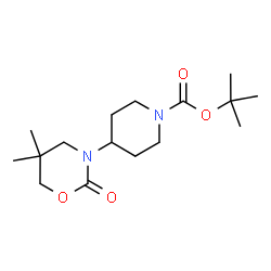 ChemSpider 2D Image | 2-Methyl-2-propanyl 4-(5,5-dimethyl-2-oxo-1,3-oxazinan-3-yl)-1-piperidinecarboxylate | C16H28N2O4