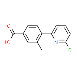 ChemSpider 2D Image | 4-(6-Chloro-2-pyridinyl)-3-methylbenzoic acid | C13H10ClNO2