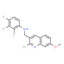 ChemSpider 2D Image | N-[(2-Chloro-7-methoxy-3-quinolinyl)methyl]-2,3,4-trifluoroaniline | C17H12ClF3N2O