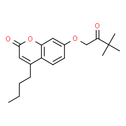 ChemSpider 2D Image | 4-Butyl-7-(3,3-dimethyl-2-oxobutoxy)-2H-chromen-2-one | C19H24O4