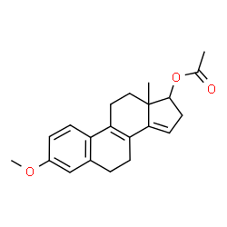 ChemSpider 2D Image | 3-Methoxyestra-1,3,5(10),8,14-pentaen-17-yl acetate | C21H24O3