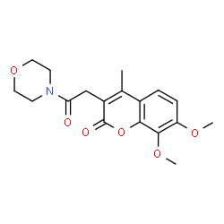 ChemSpider 2D Image | 7,8-Dimethoxy-4-methyl-3-[2-(4-morpholinyl)-2-oxoethyl]-2H-chromen-2-one | C18H21NO6