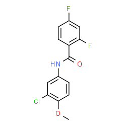 ChemSpider 2D Image | N-(3-Chloro-4-methoxyphenyl)-2,4-difluorobenzamide | C14H10ClF2NO2
