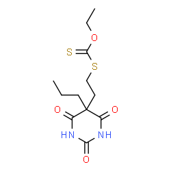 ChemSpider 2D Image | O-Ethyl S-[2-(2,4,6-trioxo-5-propylhexahydro-5-pyrimidinyl)ethyl] carbonodithioate | C12H18N2O4S2