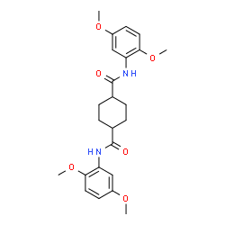 ChemSpider 2D Image | N,N'-Bis(2,5-dimethoxyphenyl)-1,4-cyclohexanedicarboxamide | C24H30N2O6