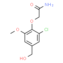 ChemSpider 2D Image | 2-[2-Chloro-4-(hydroxymethyl)-6-methoxyphenoxy]acetamide | C10H12ClNO4