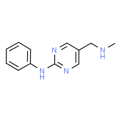 ChemSpider 2D Image | 5-[(Methylamino)methyl]-N-phenyl-2-pyrimidinamine | C12H14N4