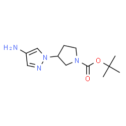 ChemSpider 2D Image | tert-Butyl 3-(4-amino-1H-pyrazol-1-yl)pyrrolidine-1-carboxylate | C12H20N4O2