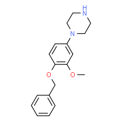 ChemSpider 2D Image | 1-(4-BENZYLOXY-3-METHOXY-PHENYL)-PIPERAZINE | C18H22N2O2