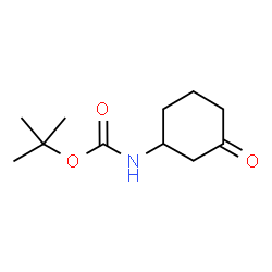 ChemSpider 2D Image | 3-N-Boc-aminocyclohexanone | C11H19NO3