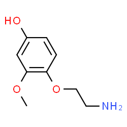 ChemSpider 2D Image | 4-(2-Aminoethoxy)-3-methoxyphenol | C9H13NO3