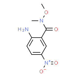 ChemSpider 2D Image | 2-Amino-N-methoxy-N-methyl-5-nitrobenzamide | C9H11N3O4