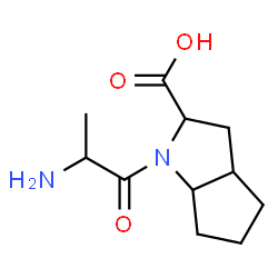 ChemSpider 2D Image | 1-(2-Aminopropanoyl)octahydrocyclopenta[b]pyrrole-2-carboxylic acid | C11H18N2O3