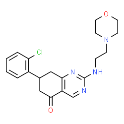 ChemSpider 2D Image | 7-(2-chlorophenyl)-2-[(2-morpholin-4-ylethyl)amino]-7,8-dihydroquinazolin-5(6H)-one | C20H23ClN4O2