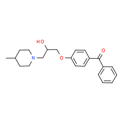 ChemSpider 2D Image | {4-[2-Hydroxy-3-(4-methyl-1-piperidinyl)propoxy]phenyl}(phenyl)methanone | C22H27NO3