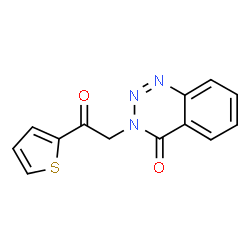 ChemSpider 2D Image | 3-[2-Oxo-2-(2-thienyl)ethyl]-1,2,3-benzotriazin-4(3H)-one | C13H9N3O2S