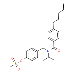 ChemSpider 2D Image | 4-{[Isopropyl(4-pentylbenzoyl)amino]methyl}phenyl methanesulfonate | C23H31NO4S