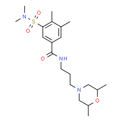 ChemSpider 2D Image | N-[3-(2,6-Dimethyl-4-morpholinyl)propyl]-3-(dimethylsulfamoyl)-4,5-dimethylbenzamide | C20H33N3O4S