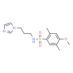 ChemSpider 2D Image | N-(3-Imidazol-1-yl-propyl)-4-methoxy-2,5-dimethyl-benzenesulfonamide | C15H21N3O3S