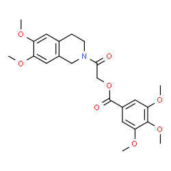 ChemSpider 2D Image | 2-(6,7-Dimethoxy-3,4-dihydro-2(1H)-isoquinolinyl)-2-oxoethyl 3,4,5-trimethoxybenzoate | C23H27NO8