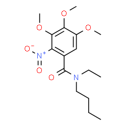 ChemSpider 2D Image | N-Butyl-N-ethyl-3,4,5-trimethoxy-2-nitrobenzamide | C16H24N2O6