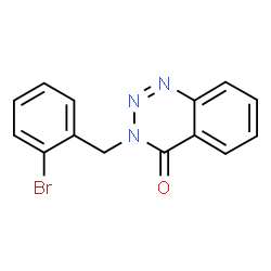 ChemSpider 2D Image | 3-(2-Bromobenzyl)-1,2,3-benzotriazin-4(3H)-one | C14H10BrN3O