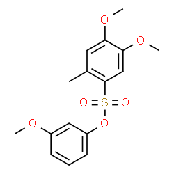 ChemSpider 2D Image | 3-Methoxyphenyl 4,5-dimethoxy-2-methylbenzenesulfonate | C16H18O6S