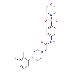 ChemSpider 2D Image | 2-[4-(2,3-Dimethylphenyl)-1-piperazinyl]-N-[4-(4-morpholinylsulfonyl)phenyl]acetamide | C24H32N4O4S