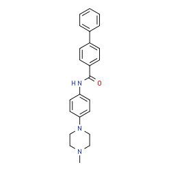 ChemSpider 2D Image | N-[4-(4-Methyl-1-piperazinyl)phenyl]-4-biphenylcarboxamide | C24H25N3O