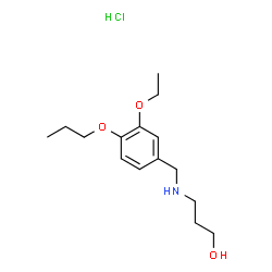ChemSpider 2D Image | 3-[(3-Ethoxy-4-propoxybenzyl)amino]-1-propanol hydrochloride (1:1) | C15H26ClNO3