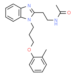 ChemSpider 2D Image | N-{2-[1-(3-o-Tolyloxy-propyl)-1H-benzoimidazol-2-yl]-ethyl}-acetamide | C21H25N3O2