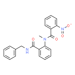 ChemSpider 2D Image | N-[2-(Benzylcarbamoyl)phenyl]-N-methyl-2-nitrobenzamide | C22H19N3O4