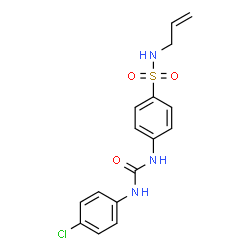 ChemSpider 2D Image | N-Allyl-4-{[(4-chlorophenyl)carbamoyl]amino}benzenesulfonamide | C16H16ClN3O3S