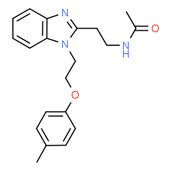 ChemSpider 2D Image | N-{2-[1-(2-p-Tolyloxy-ethyl)-1H-benzoimidazol-2-yl]-ethyl}-acetamide | C20H23N3O2