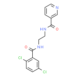 ChemSpider 2D Image | N-{2-[(2,5-Dichlorobenzoyl)amino]ethyl}nicotinamide | C15H13Cl2N3O2