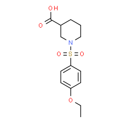 ChemSpider 2D Image | 1-[(4-Ethoxyphenyl)sulfonyl]-3-piperidinecarboxylic acid | C14H19NO5S