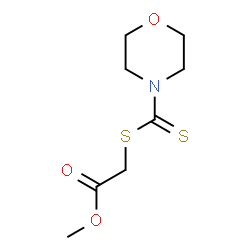 ChemSpider 2D Image | Methyl [(4-morpholinylcarbonothioyl)sulfanyl]acetate | C8H13NO3S2