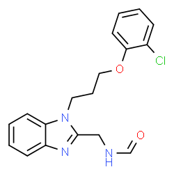 ChemSpider 2D Image | N-({1-[3-(2-Chlorophenoxy)propyl]-1H-benzimidazol-2-yl}methyl)formamide | C18H18ClN3O2