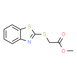 ChemSpider 2D Image | Methyl (1,3-benzothiazol-2-ylsulfanyl)acetate | C10H9NO2S2