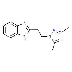 ChemSpider 2D Image | 2-[2-(3,5-Dimethyl-[1,2,4]triazol-1-yl)-ethyl]-1H-benzoimidazole | C13H15N5