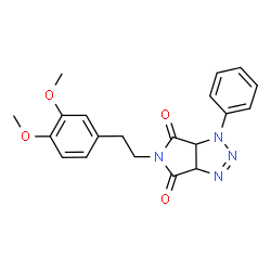 ChemSpider 2D Image | 5-[2-(3,4-Dimethoxyphenyl)ethyl]-1-phenyl-3a,6a-dihydropyrrolo[3,4-d][1,2,3]triazole-4,6(1H,5H)-dione | C20H20N4O4