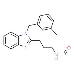 ChemSpider 2D Image | N-{3-[1-(3-Methylbenzyl)-1H-benzimidazol-2-yl]propyl}formamide | C19H21N3O