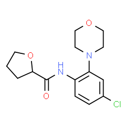 ChemSpider 2D Image | N-[4-Chloro-2-(4-morpholinyl)phenyl]tetrahydro-2-furancarboxamide | C15H19ClN2O3