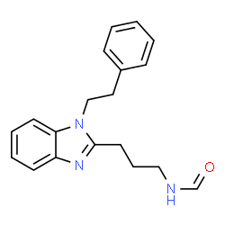 ChemSpider 2D Image | N-{3-[1-(2-Phenylethyl)-1H-benzimidazol-2-yl]propyl}formamide | C19H21N3O
