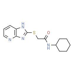 ChemSpider 2D Image | acetamide, N-cyclohexyl-2-(3H-imidazo[4,5-b]pyridin-2-ylthio)- | C14H18N4OS