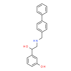 ChemSpider 2D Image | 3-{2-[(4-Biphenylylmethyl)amino]-1-hydroxyethyl}phenol | C21H21NO2